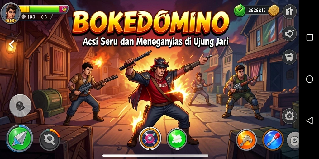 Gameplay seru di BOKEDOMINO dengan aksi menegangkan.