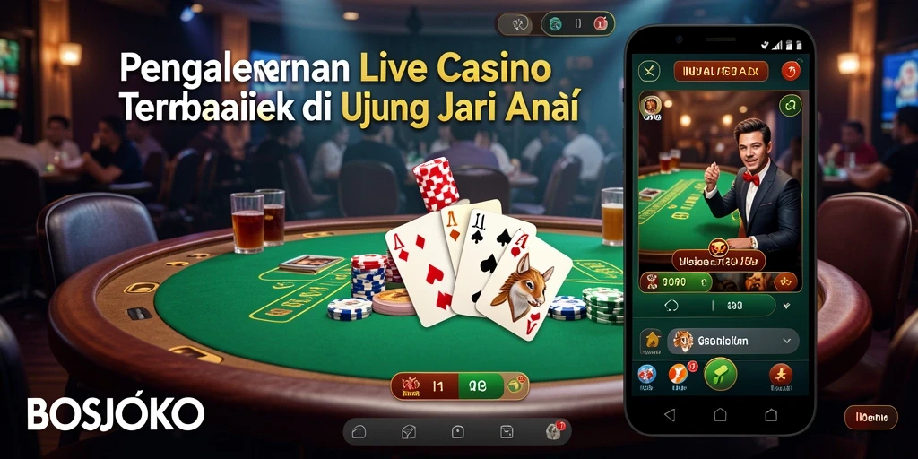 Tampilan gameplay Live Casino yang mendebarkan dan interaktif.