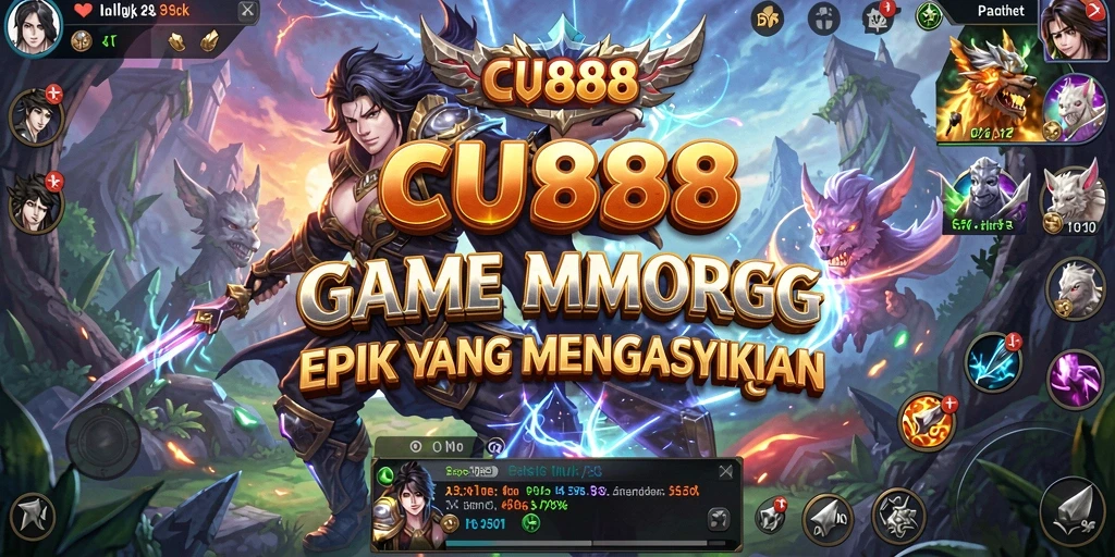 Tampilan gameplay CU888 yang epik dalam dunia MMORPG.