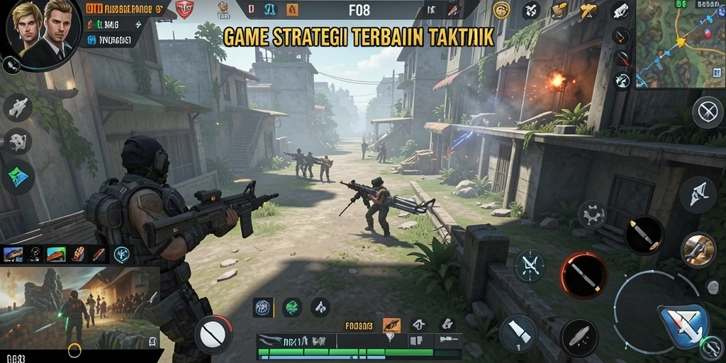 Tampilan gameplay menarik dari F08 dengan mekanisme strategi yang mendalam.