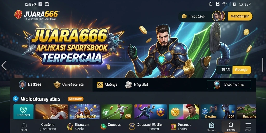 Screenshot JUARA666 dengan tampilan antarmuka taruhan olahraga.