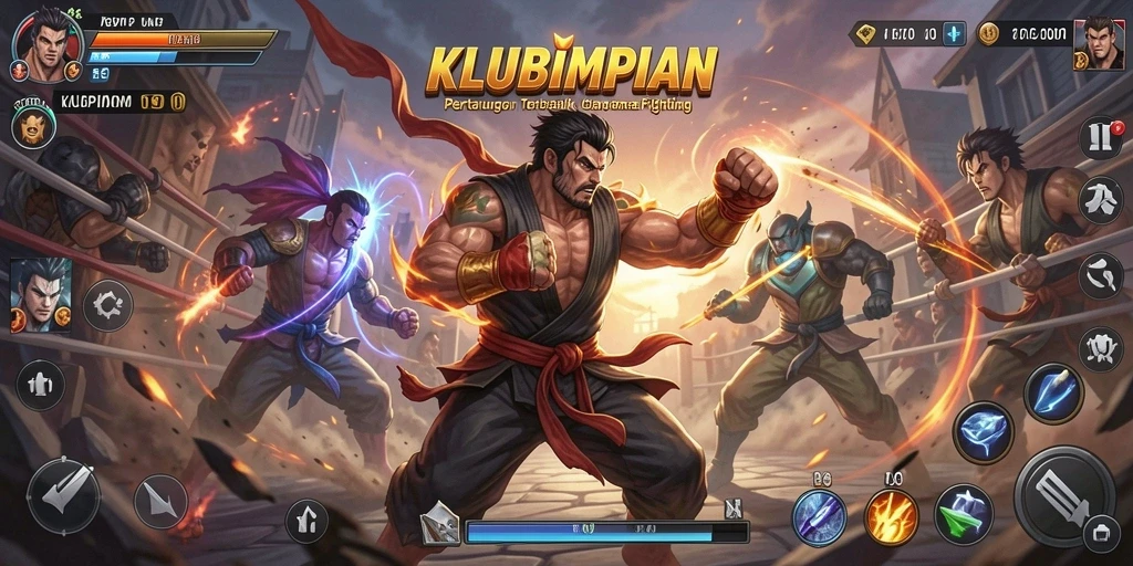 Tangkapan layar gameplay KLUBIMPIAN yang intens dan penuh aksi.