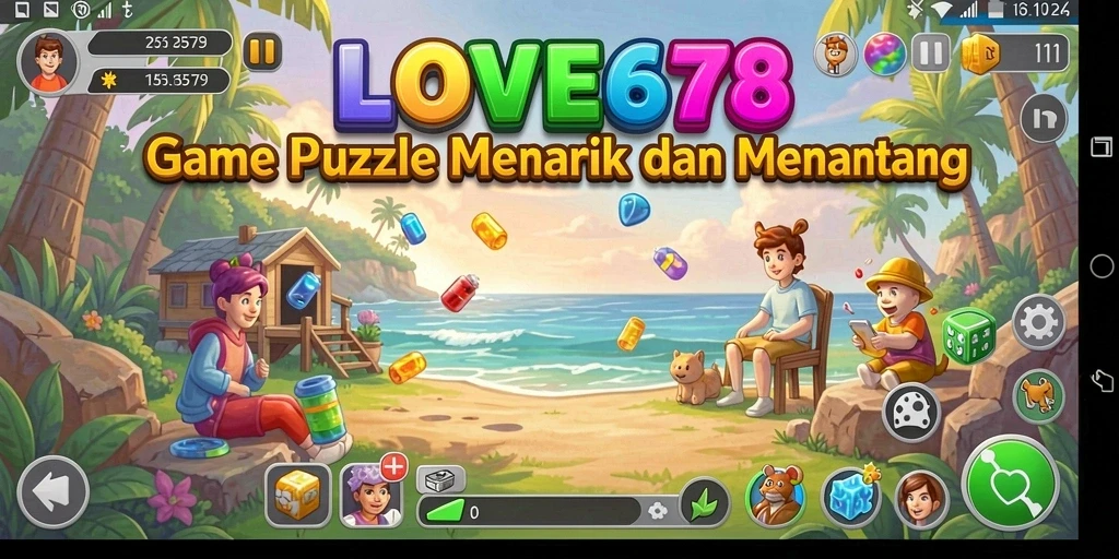 Tampilan gameplay LOVE678 dengan teka-teki menarik yang menantang.