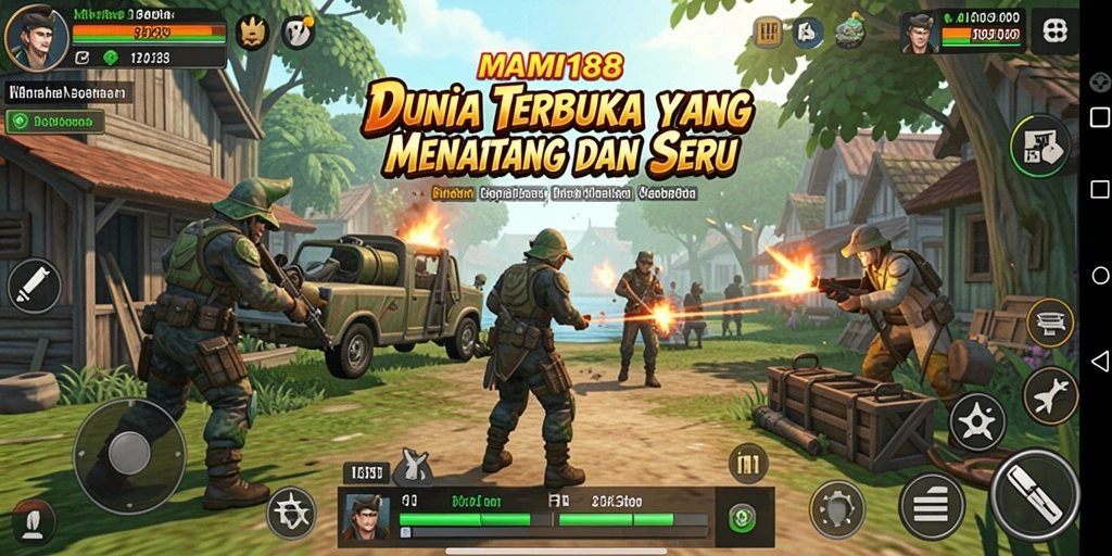 Screenshot gameplay MAMI188 menampilkan eksplorasi dunia terbuka yang menakjubkan.