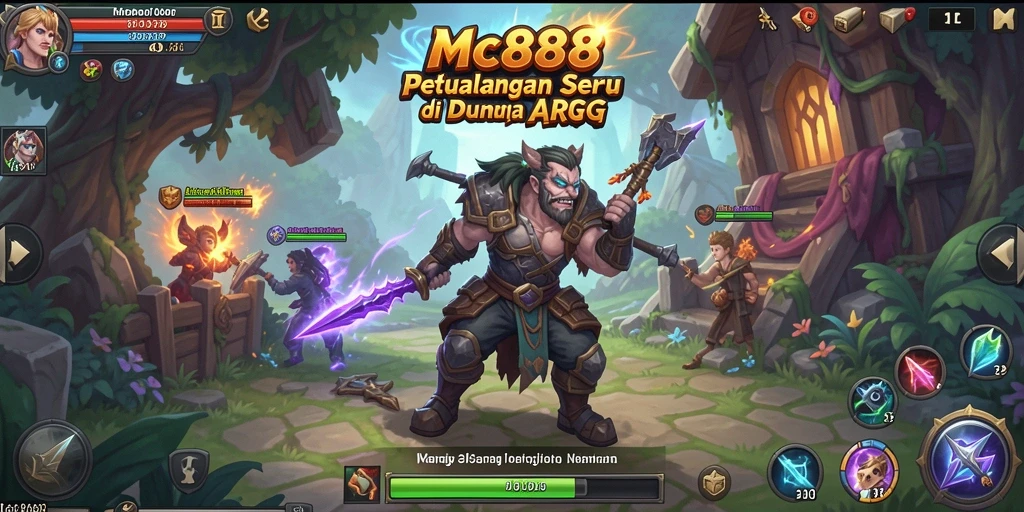 Tampilan gameplay seru dalam MC888 yang menampilkan pertempuran ARPG.