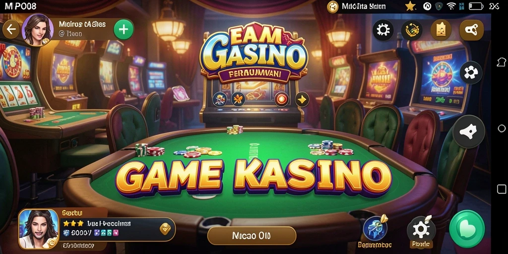 Tampilan gameplay MPO08 yang penuh aksi dan keseruan di kasino.