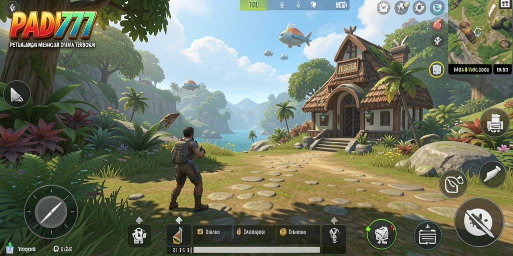 Gameplay PADI777 menampilkan petualangan di dunia terbuka yang luas.