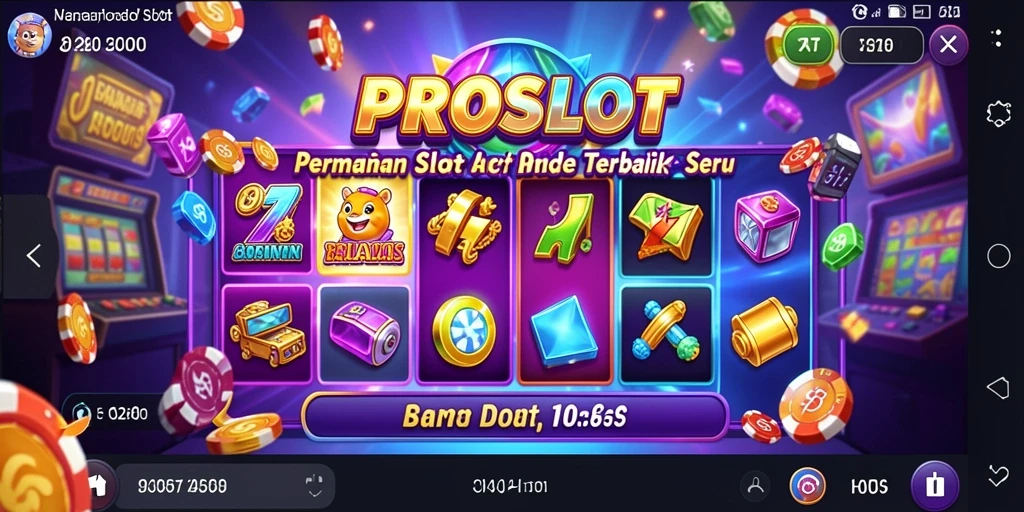 Tampilan permainan slot seru dalam PROSLOT dengan banyak pilihan mesin.