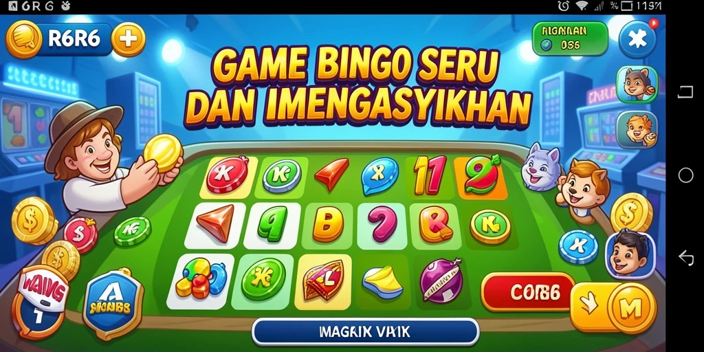 Screenshot gameplay R6R6 yang penuh warna dan interaktif.