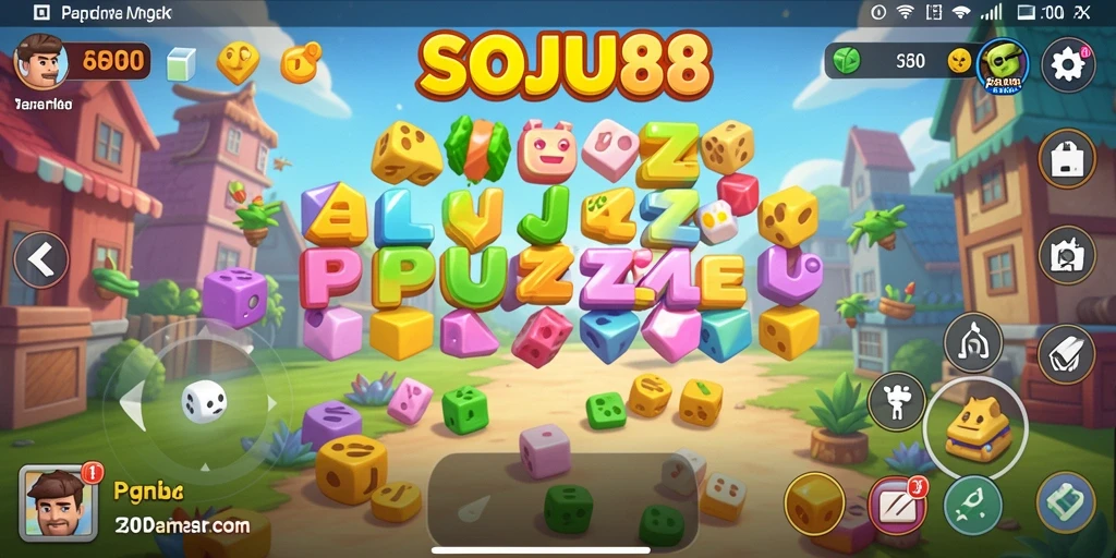 Screenshot tampilan gameplay Puzzle yang seru dan menantang.