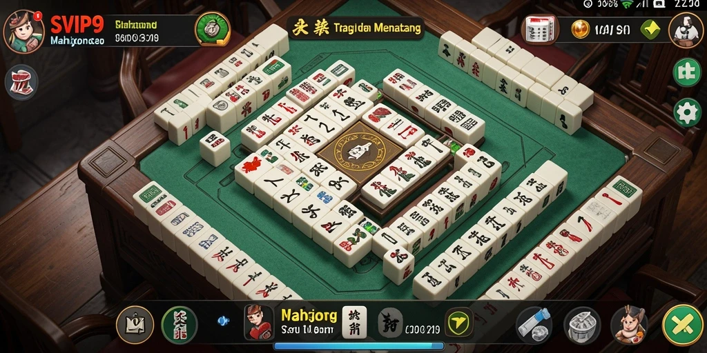Tampilan gameplay menarik dari SVIP9 yang menampilkan keseruan Mahjong.